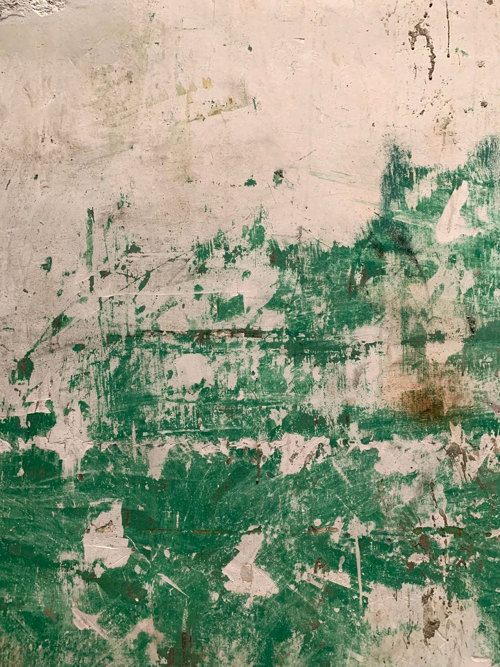 green paint on wall